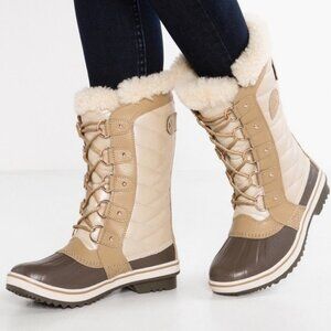 Sorel Tofino II Holiday Snow Boots Winter Tan Insulated Size 6
